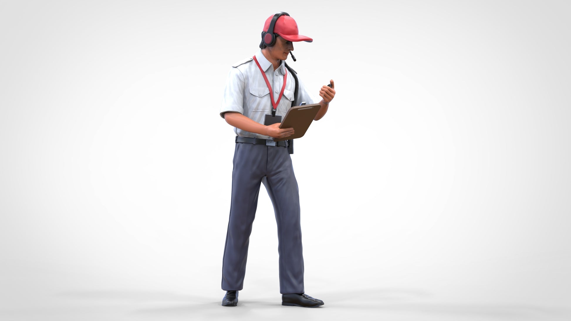 Productfoto diorama en modelbouw miniatuurfiguur: verkeerspost set 2, 6 figuren