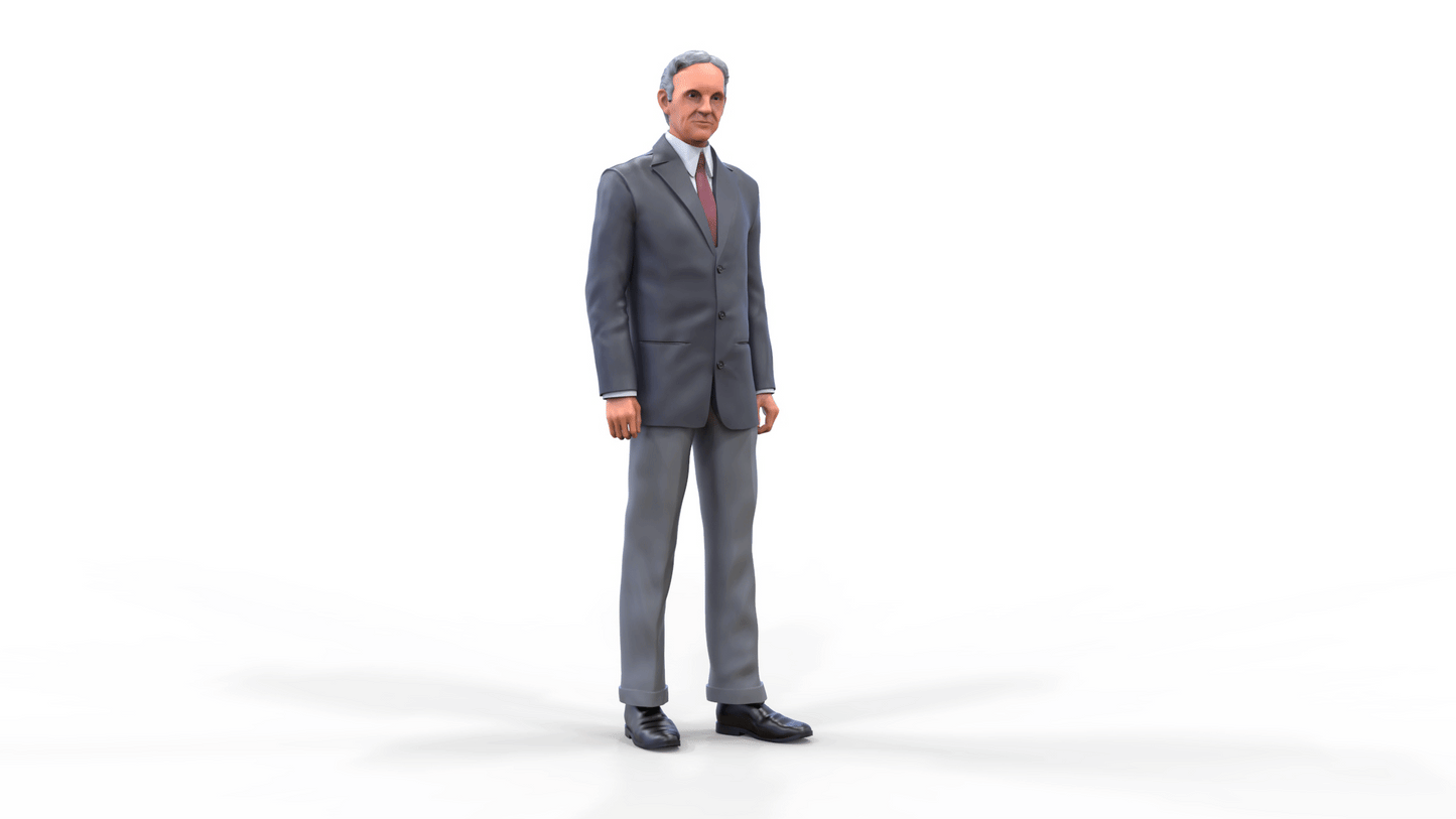 Productfoto diorama en modelbouw miniatuur figuur: man in pak