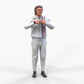 Productfoto diorama en modelbouw miniatuur figuur: coureur