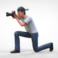 Productfoto diorama en modelbouw miniatuur figuur: Reporter set, 6 figuren