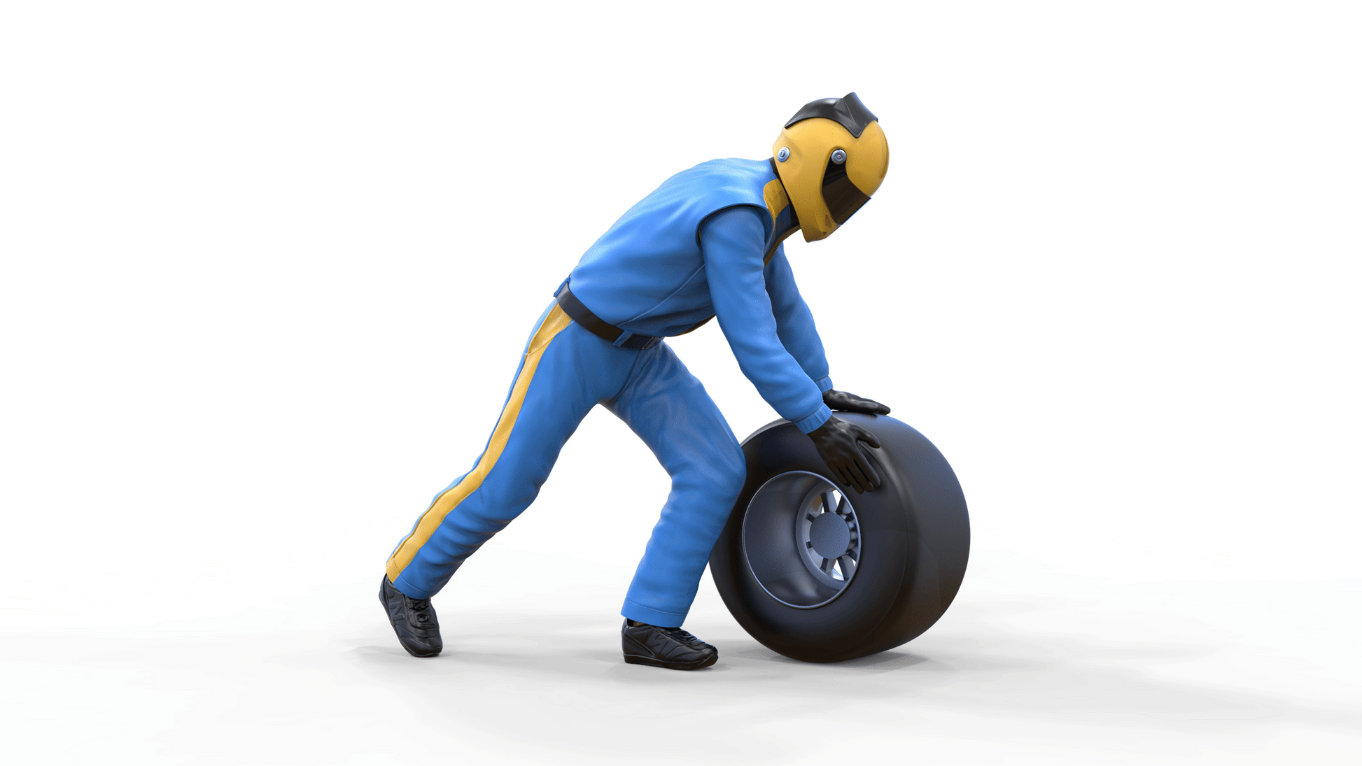 Productfoto Diorama en Modelbouw Miniatuurfiguur: Pit Crew Bandenwissel 2