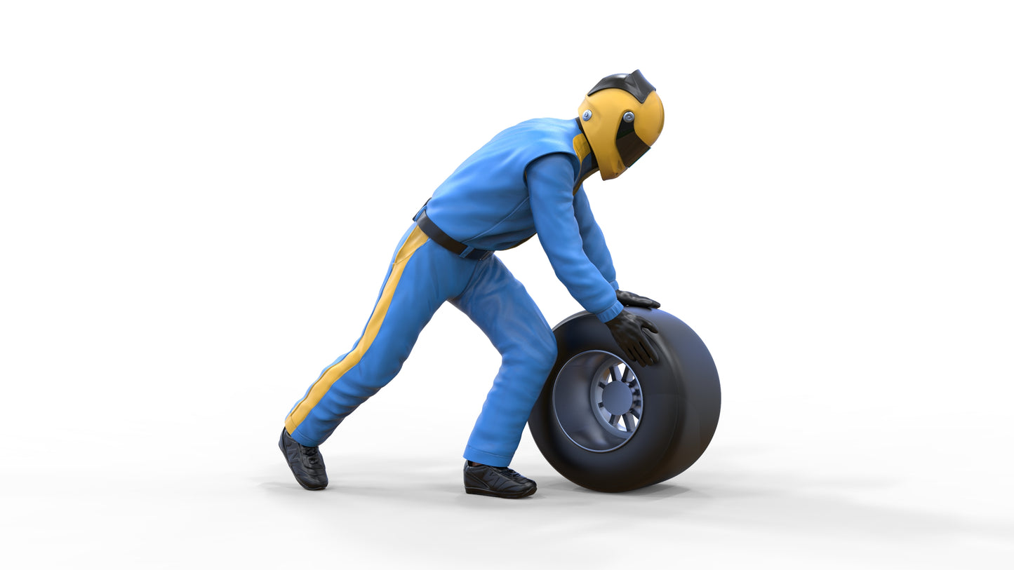 Productfoto Diorama en Modelbouw Miniatuurfiguur: Pit Crew Bandenwissel 2