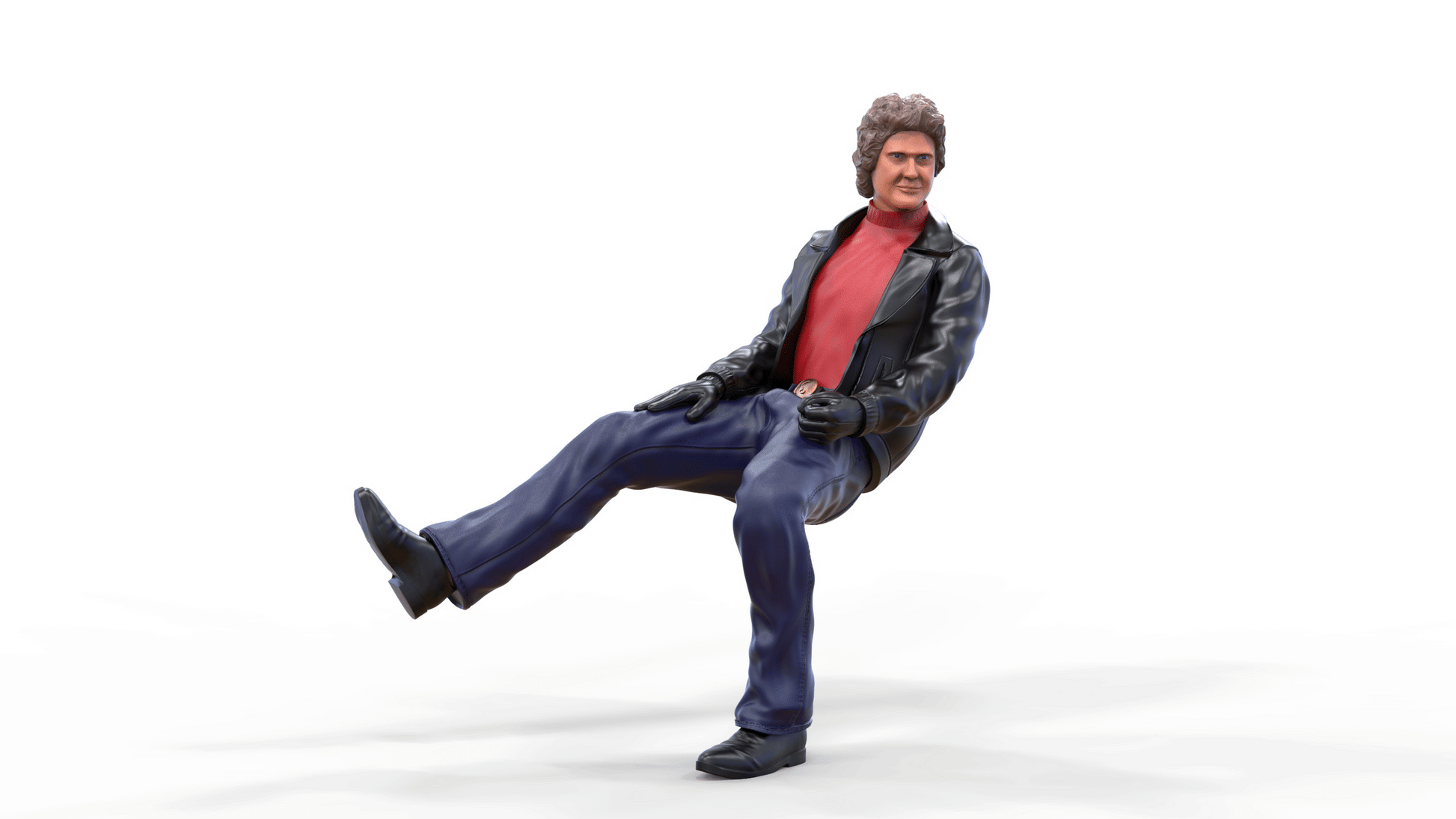 Productfoto diorama en modelbouw miniatuur figuur: Coole kerel zittend