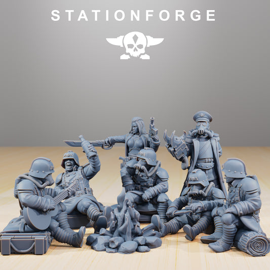 Produktfoto 28mm Tabletop Minis Stationforge: Comrades at Campfire