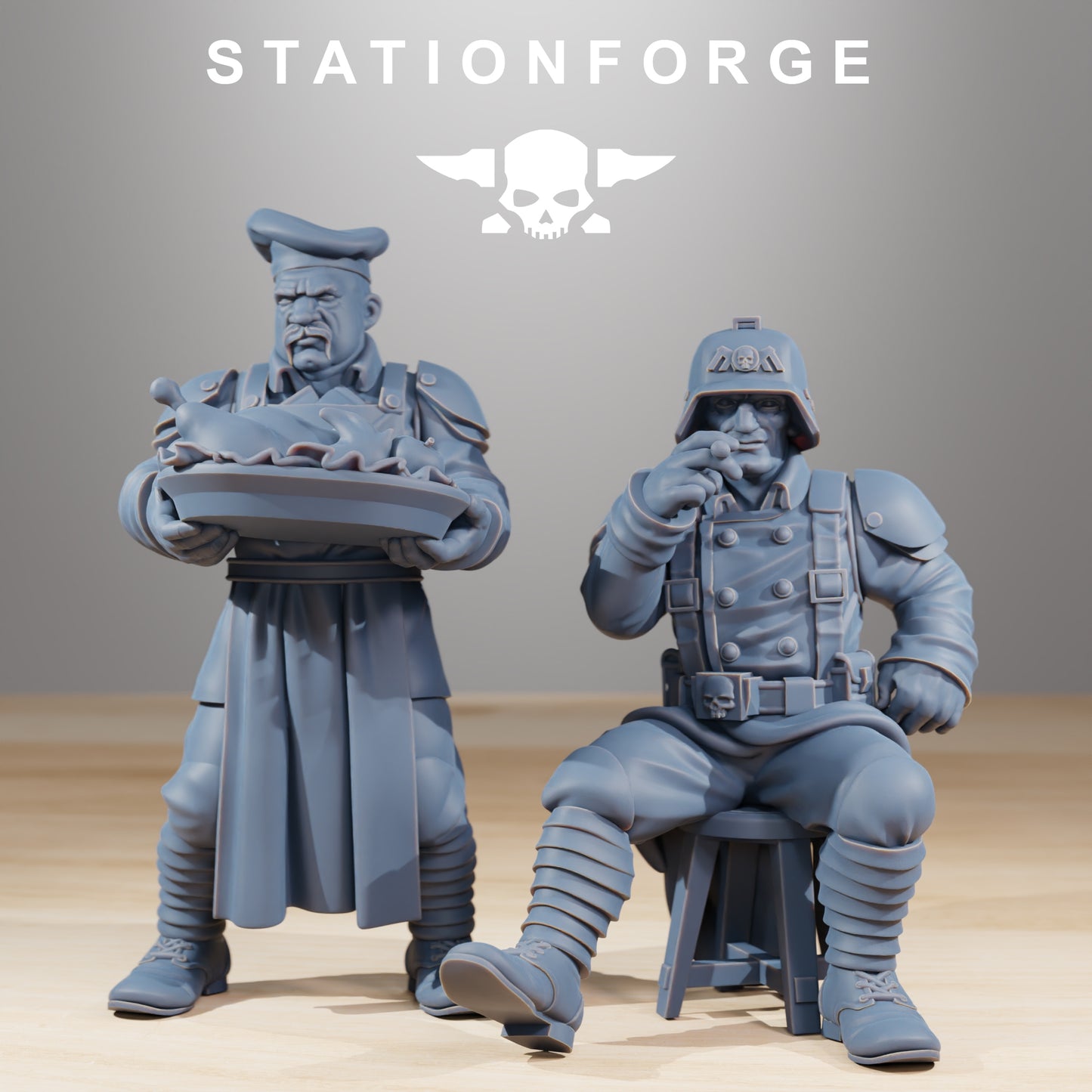 Productfoto 28mm Tabletop Minis Stationforge: Feestmaaltijd