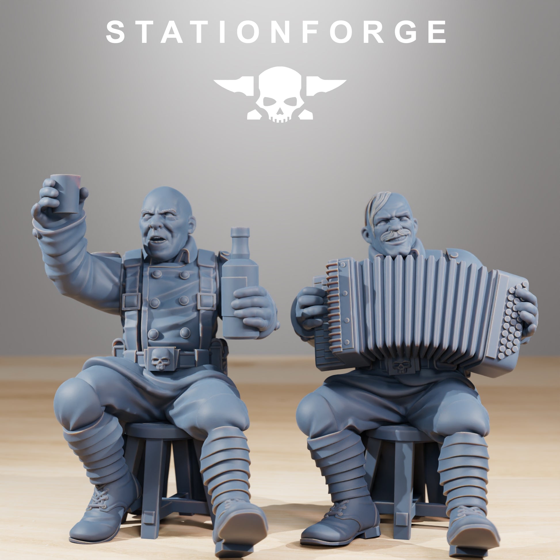 Productfoto 28mm Tabletop Minis Stationforge: Feestmaaltijd