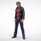 Productfoto diorama en modelbouw miniatuur figuur: man in leren jack