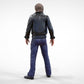 Productfoto diorama en modelbouw miniatuur figuur: man in leren jack