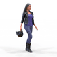 Productfoto diorama en modelbouw miniatuur figuur: Racer 5 - racecoureur met helm en leren jack