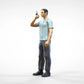 Productfoto diorama en modelbouw miniatuurfiguur: verkeerspostenset, 6 figuren