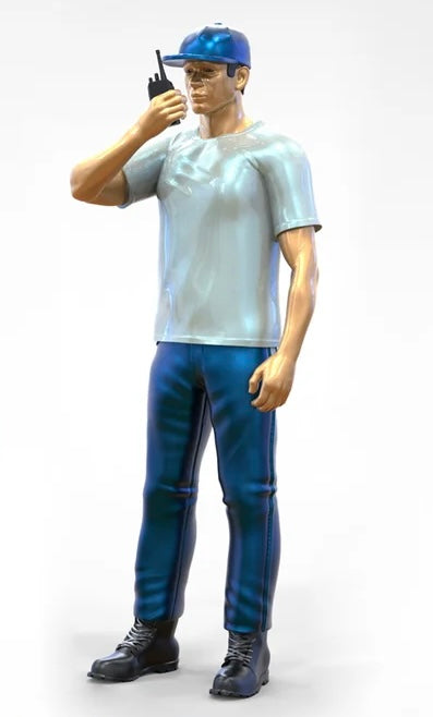 Productfoto diorama en modelbouw miniatuurfiguur: verkeerspostenset, 6 figuren