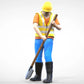 Productfoto diorama en modelbouw miniatuurfiguur: Bouwvakker set, 8 figuren