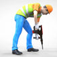 Productfoto diorama en modelbouw miniatuurfiguur: Bouwvakker set, 8 figuren