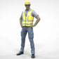 Productfoto diorama en modelbouw miniatuurfiguur: Bouwvakker set, 8 figuren