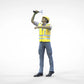 Productfoto diorama en modelbouw miniatuurfiguur: Bouwvakker set, 8 figuren