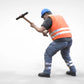 Productfoto diorama en modelbouw miniatuurfiguur: Bouwvakker set, 8 figuren