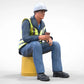 Productfoto diorama en modelbouw miniatuurfiguur: Bouwvakker set, 8 figuren