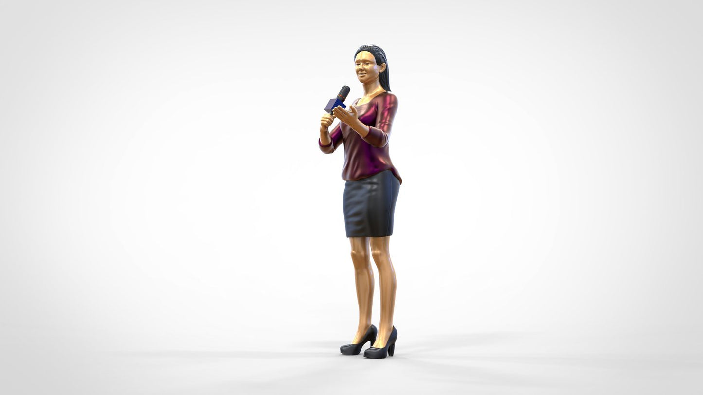 Productfoto diorama en modelbouw miniatuur figuur: Reporter set, 6 figuren