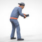 Productfoto diorama en modelbouw miniatuur figuur: monteur met flex