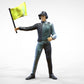 Productfoto diorama en modelbouw miniatuurfiguur: verkeerspost set 2, 6 figuren