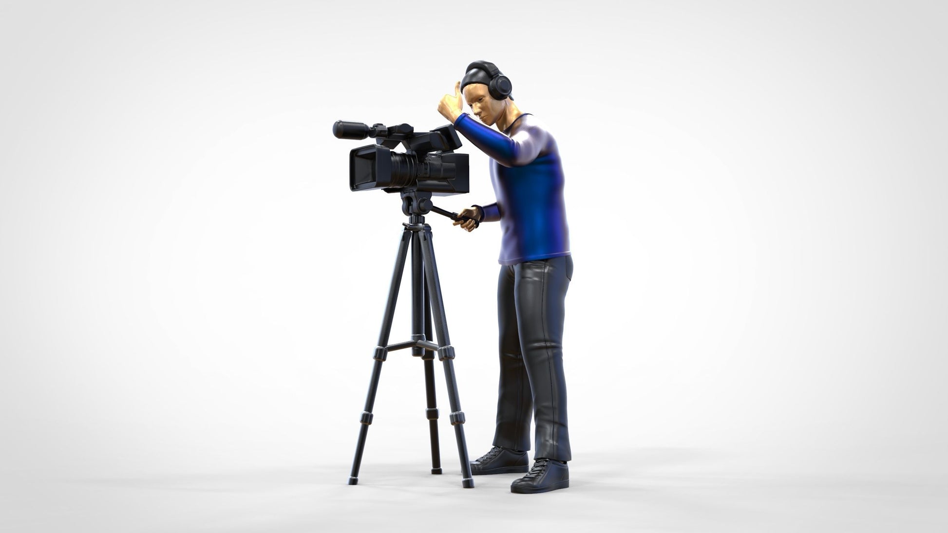 Productfoto diorama en modelbouw miniatuur figuur: Reporter set, 6 figuren