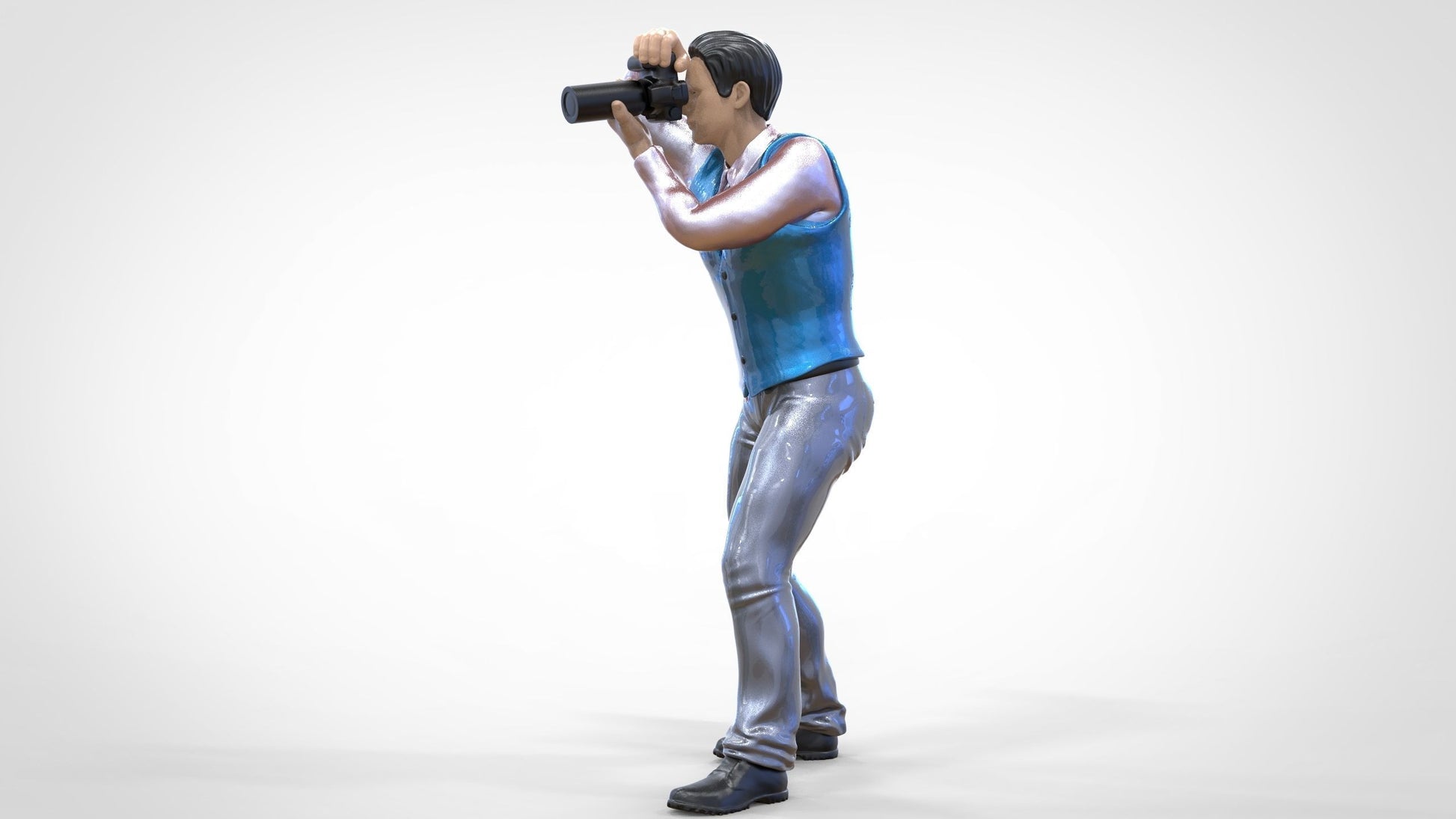 Productfoto diorama en modelbouw miniatuur figuur: Reporter set, 6 figuren