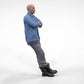 Productfoto diorama en modelbouw miniatuur figuur: man leunend