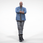Productfoto diorama en modelbouw miniatuur figuur: man leunend