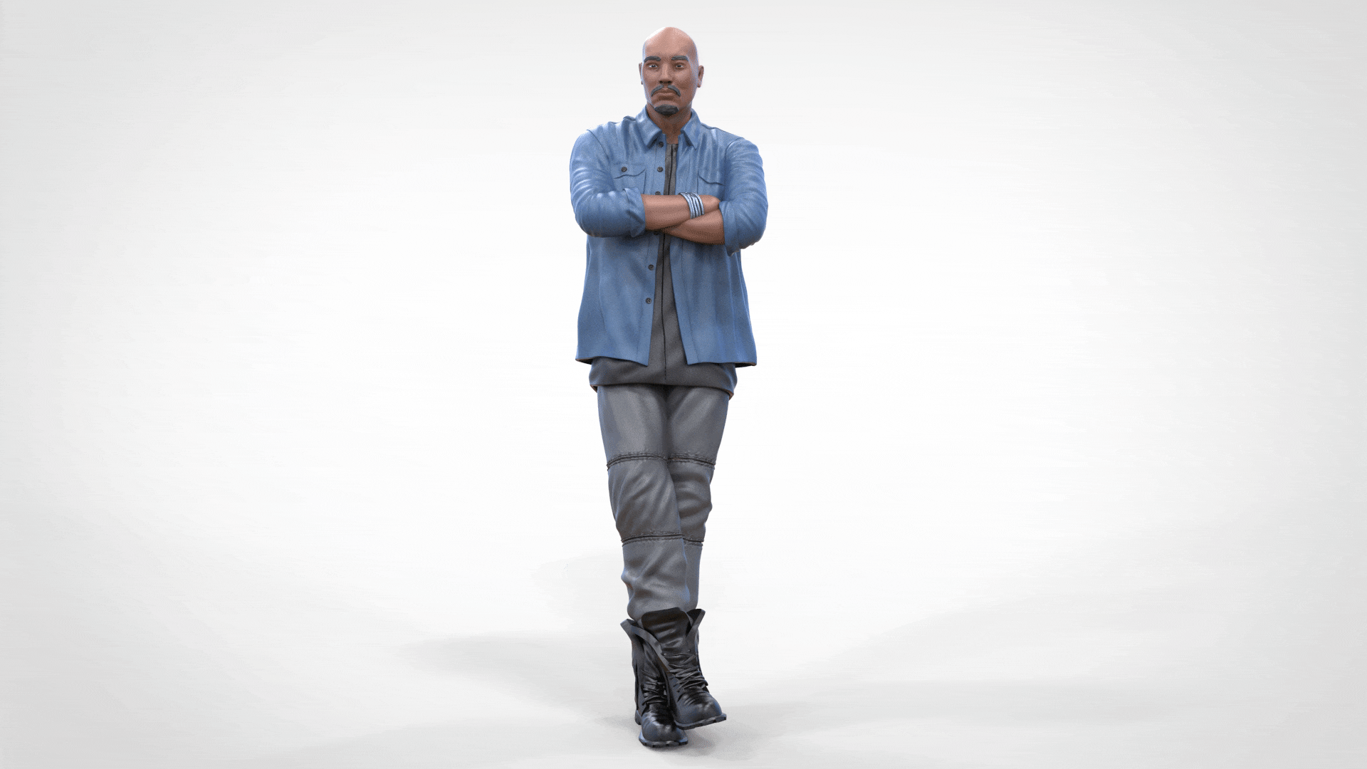 Productfoto diorama en modelbouw miniatuur figuur: man leunend
