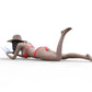 Productfoto Diorama en Modelbouw Miniatuur Figuur: Vrouw op het Strand 2