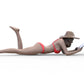 Productfoto Diorama en Modelbouw Miniatuur Figuur: Vrouw op het Strand 2