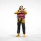 Productfoto diorama en modelbouw miniatuurfiguur: reddingsboot set, 8 figuren