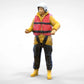 Productfoto diorama en modelbouw miniatuurfiguur: reddingsboot set, 8 figuren